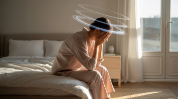 Overthinking stoppen. Person sitzt im Bett und wirkt nachdenklich – Darstellung von Overthinking und Grübeln sowie dem Versuch, Gedankenkreisen zu stoppen