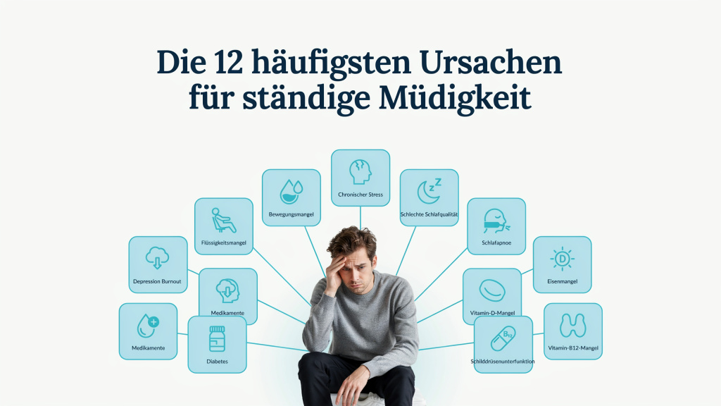 Anhaltende Müdigkeit hat oft mehrere Ursachen. Diese Übersicht hilft dabei, mögliche Auslöser einzuordnen.