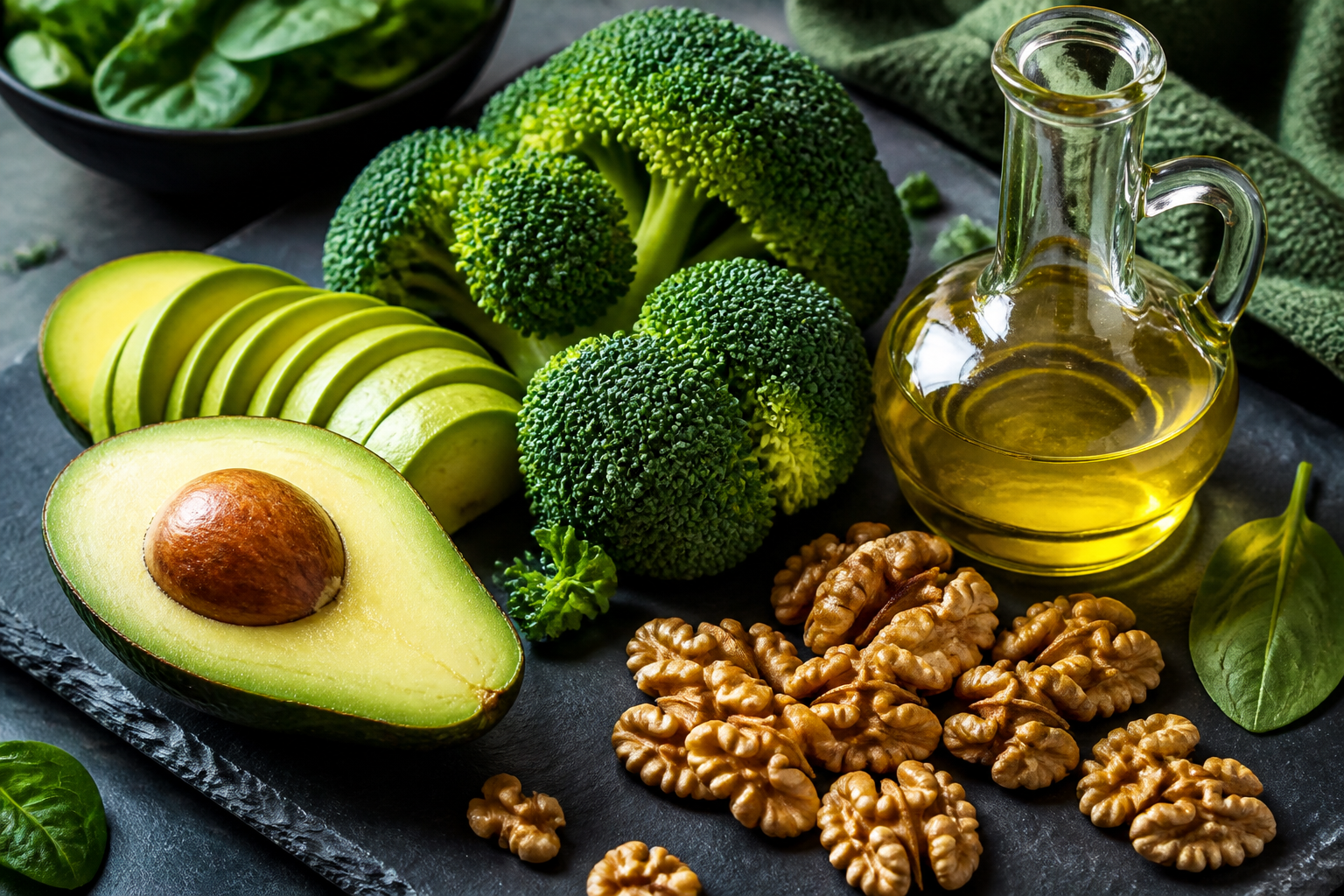 Intervallfasten ab 50: Bauchfett verlieren ab 50 durch zellschützende Zutaten wie Avocado, Walnüsse und Olivenöl